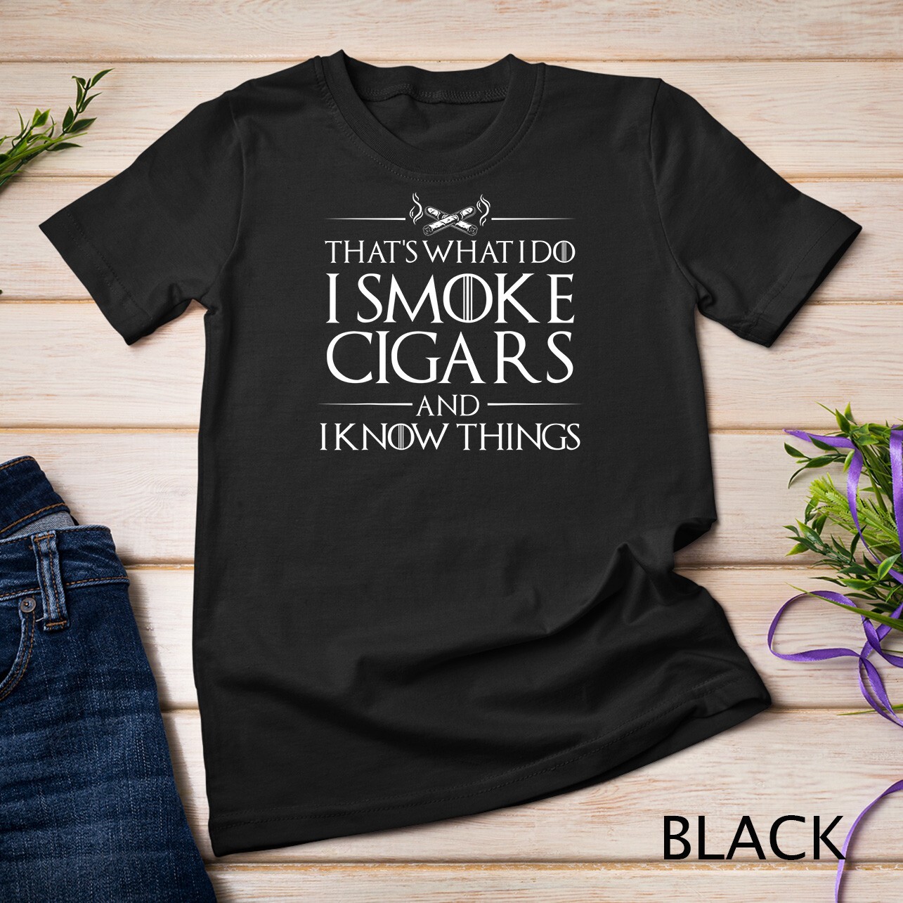 Smoke Cigars Smoker Shirt – Ideal Clever Class Men Gift Unisex T-shirt