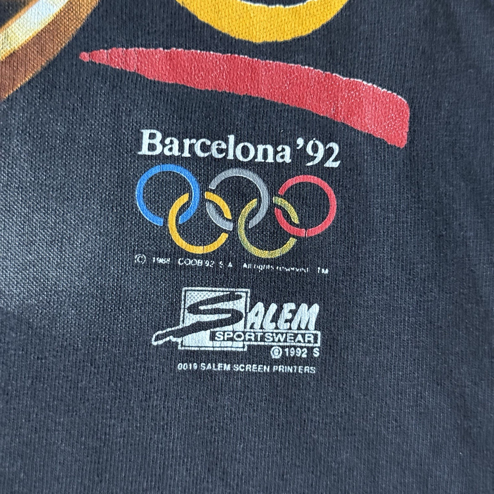 Vintage 1992 Barcelona Olympics USA Basketball Tshirt Single Stitch Size Large