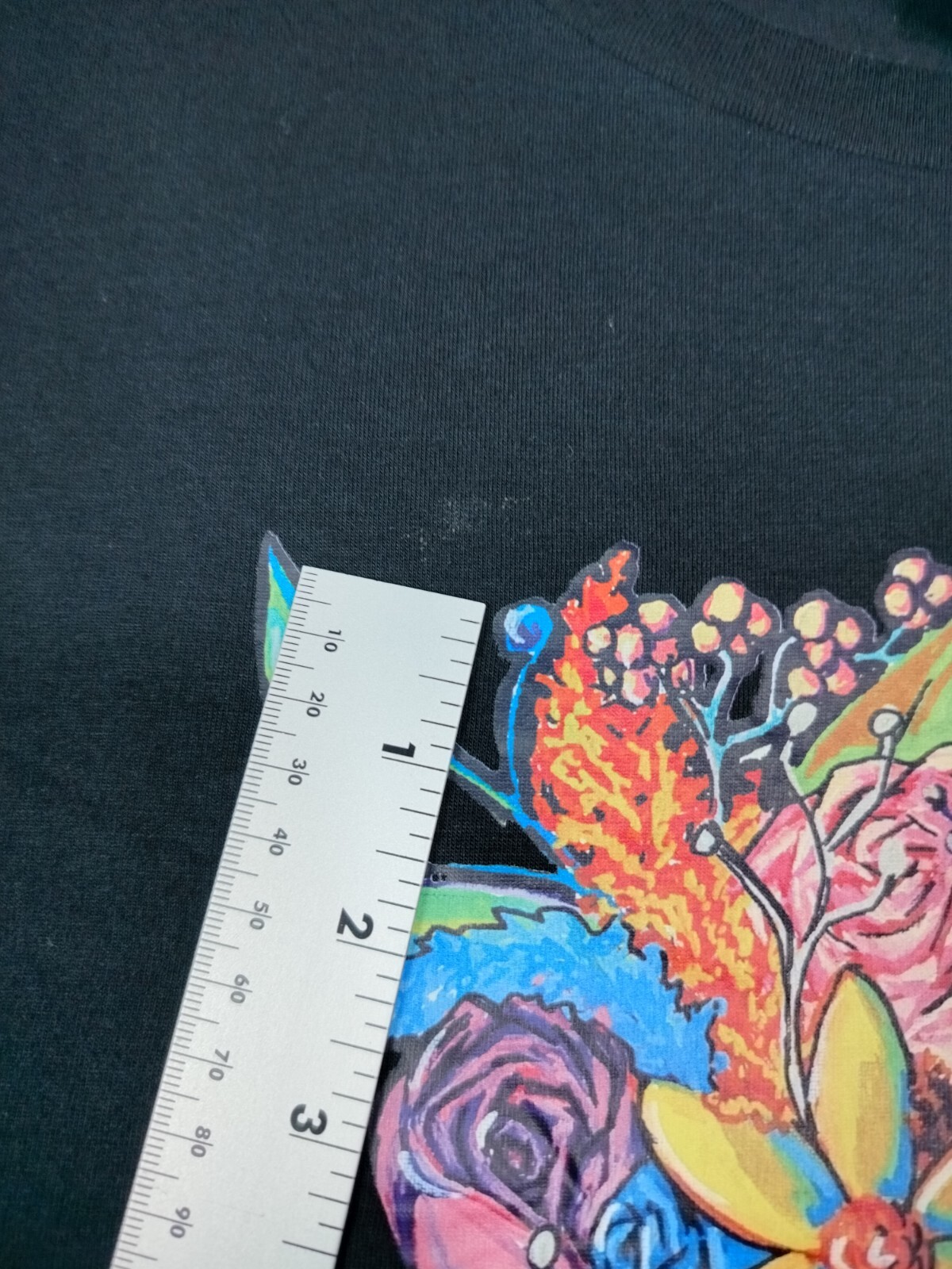 District Shirt Mens 2XL Black Graphic Print Short Sleeve Stretch Art Streetwear