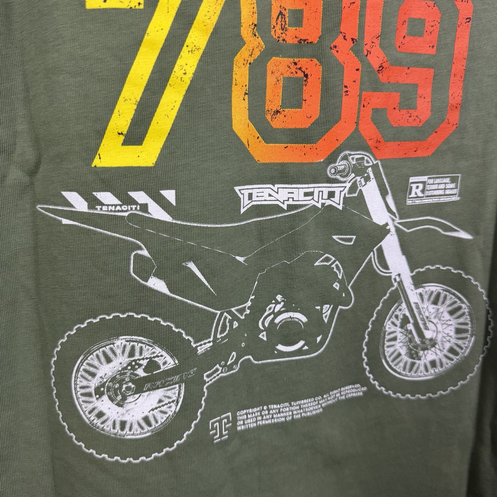 Tenaciti Men’s Green Biker Streetwear Shirt NWT Size Medium