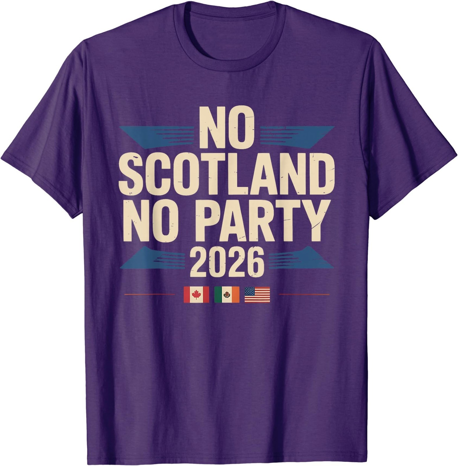 No Scotland No Party 2026 Retro Vintage T-Shirt