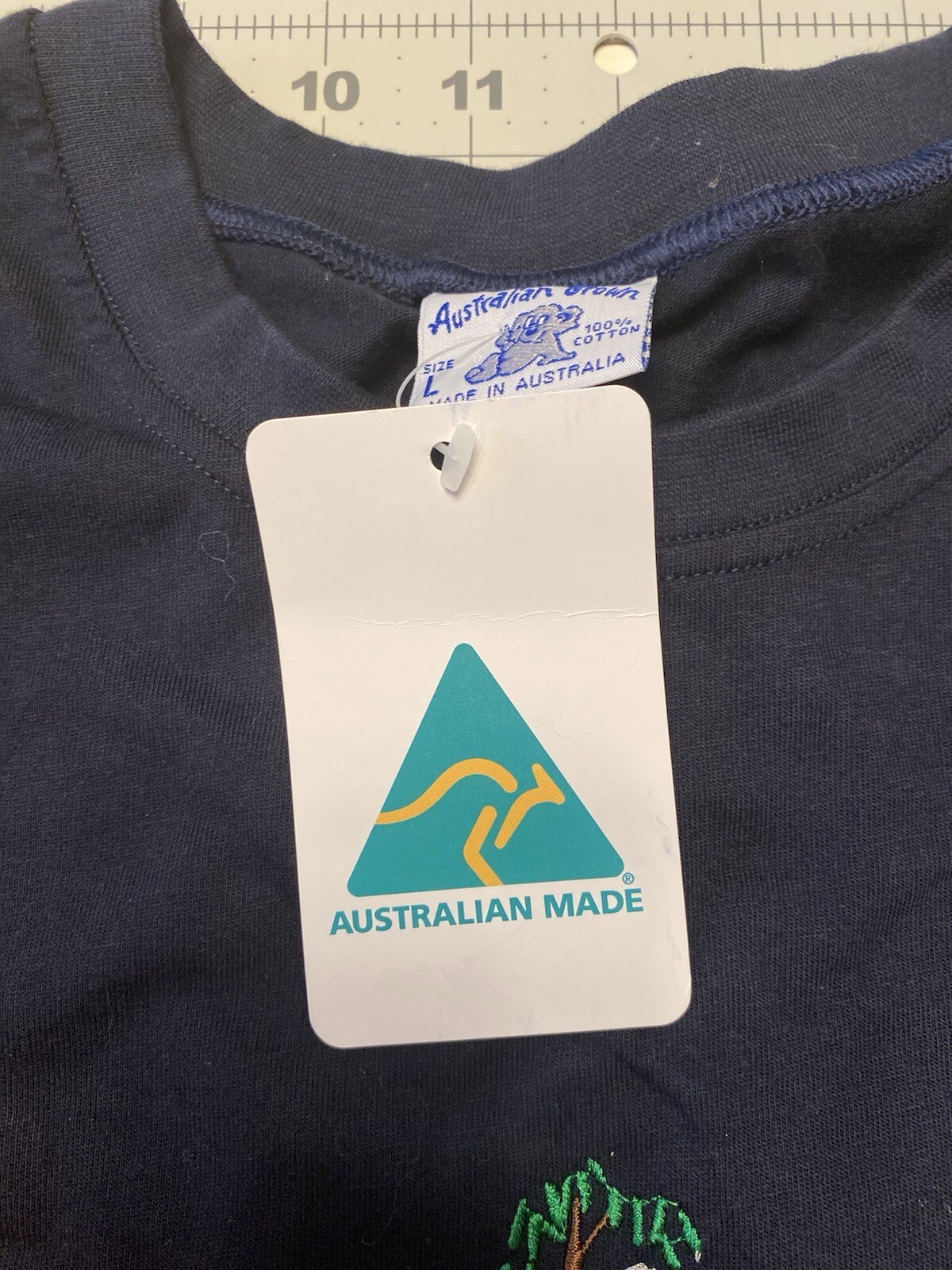 Australian Made Shirt Men’s Large Embroidered Canberra Australia Black Koala