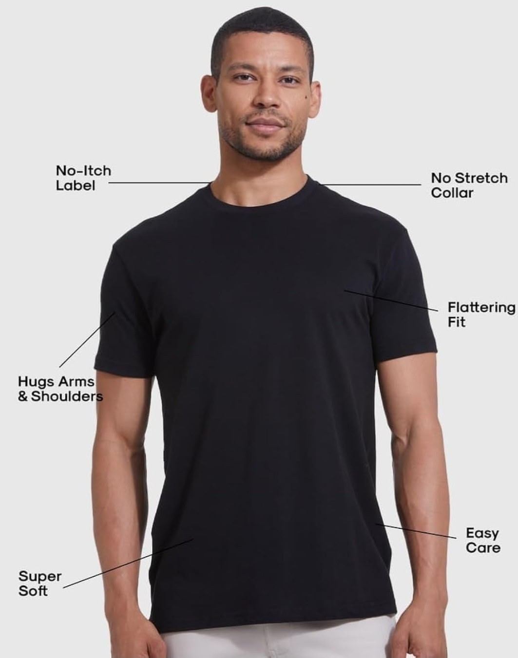 QUINCE Mens Crew Casual Basic 100% Cotton T-Shirt Tee Black White Navy 1-3 Pack