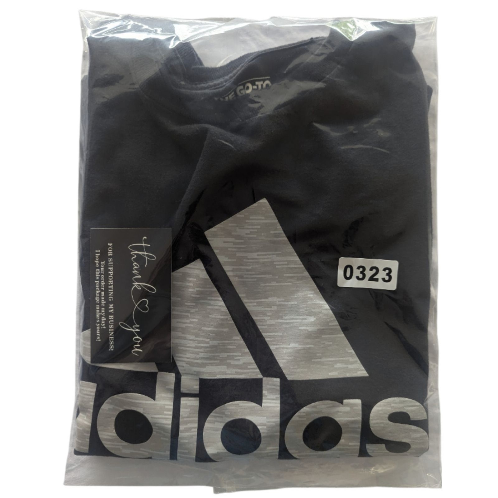 Adidas Go-To Tee Men’s Large Black Logo Graphic T-Shirt 100% Cotton