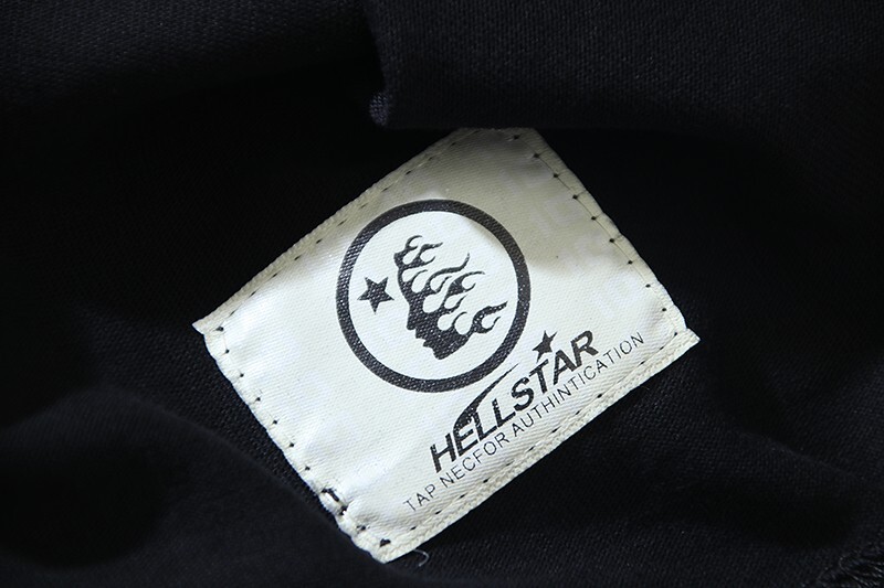 Men’s Hell star Classic Big Logo Water Printed Short sleeved T-shirt 2 Black