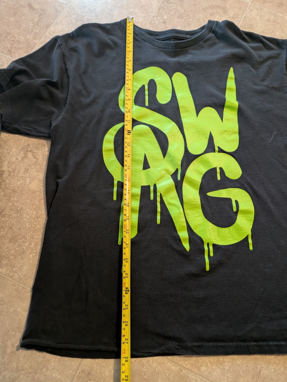 Y2k large vintage SWAG T-Shirt Green Black