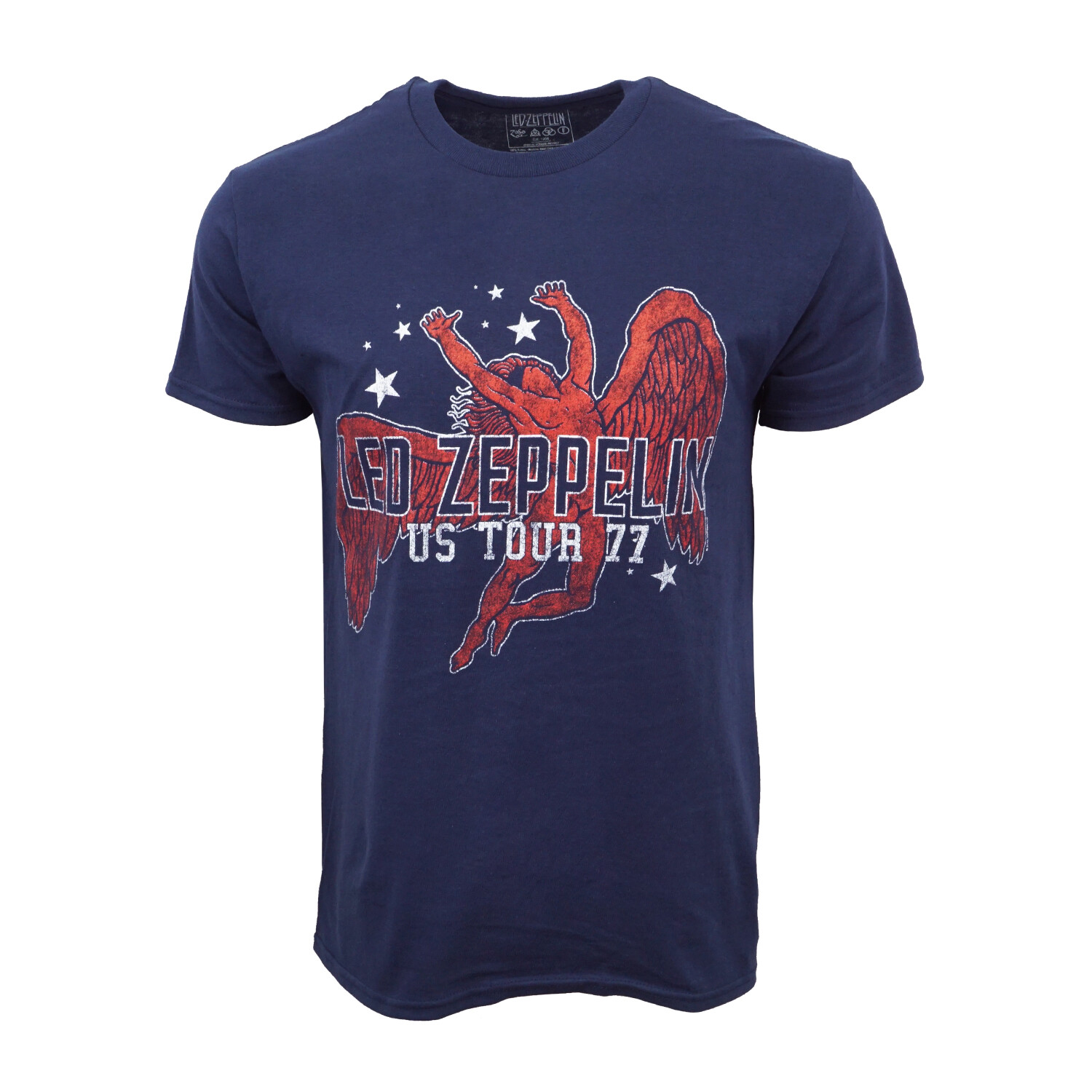 LED ZEPPELIN MENS US TOUR 77 T SHIRT ORIGINAL AND AUTHENTIC LICENSE TEE NEW