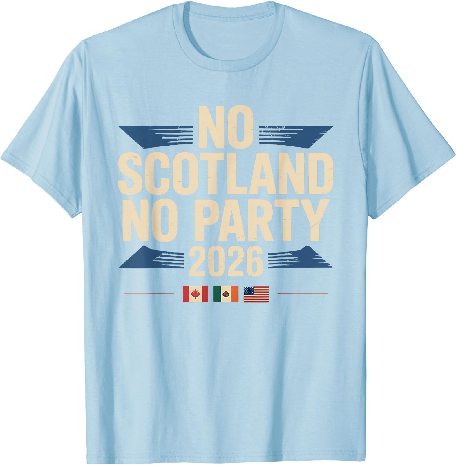 No Scotland No Party 2026 Retro Vintage T-Shirt