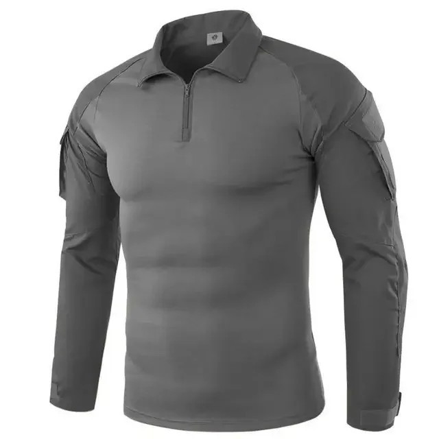 Tactical Combat Shirt Men Army Military Camo Long Sleeve Airsoft Hunting