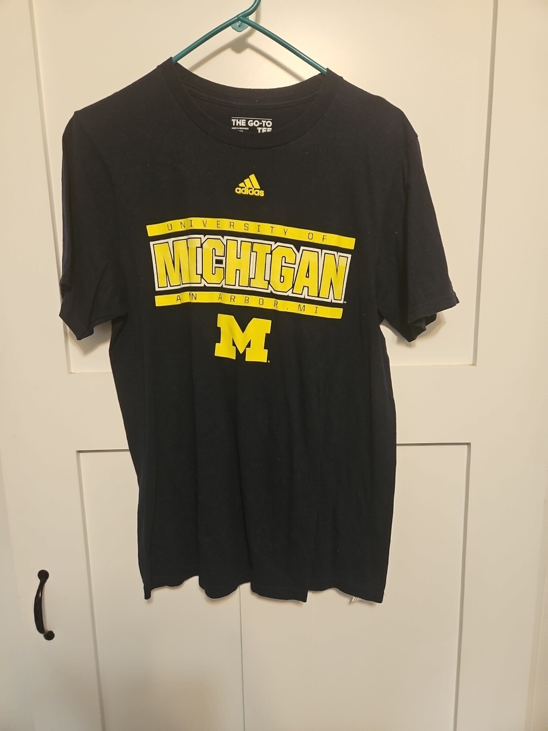 ADIDAS The Go-To Tee Mens Medium University Of Michigan