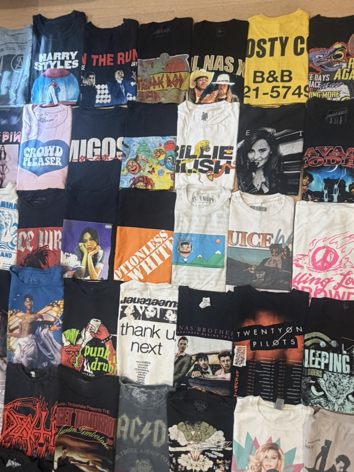 Vintage Bands Shirt Men Lot 101 Tour Concert Rock Rap Pop Music Wholesale Bundle