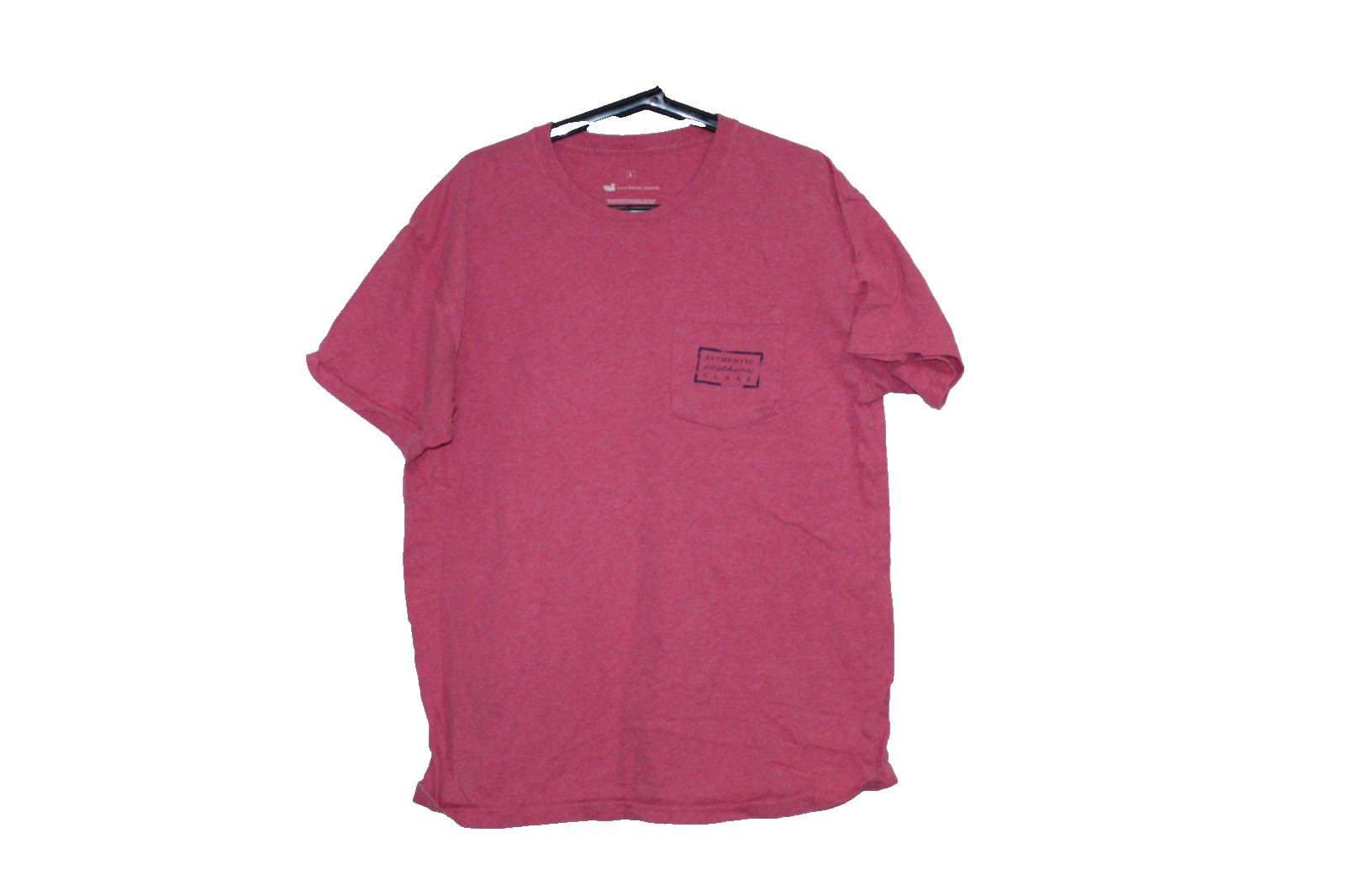 Southern Marsh Pocket T Shirt Mens L Pink Logo Duck Graphic Preppy Casual