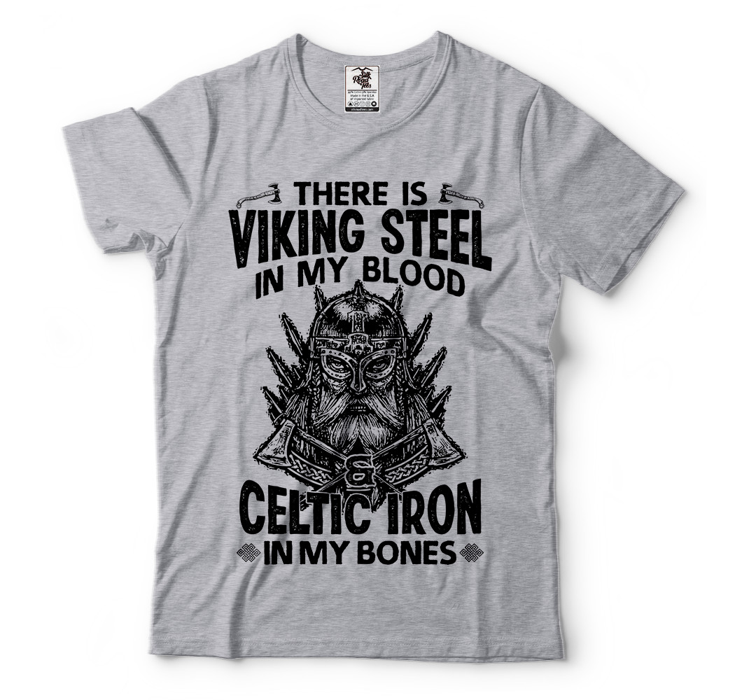 Viking Steel Celtic Iron Mens T-shirt Thor Odin Ragnar Nordic Norse Mythology T
