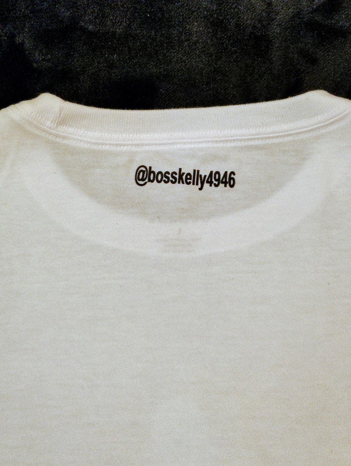 White “Boss Kelly” Logo Cotton Crew Neck Short Sleeve T-Shirt ( S,M,L,XL ,2XL)