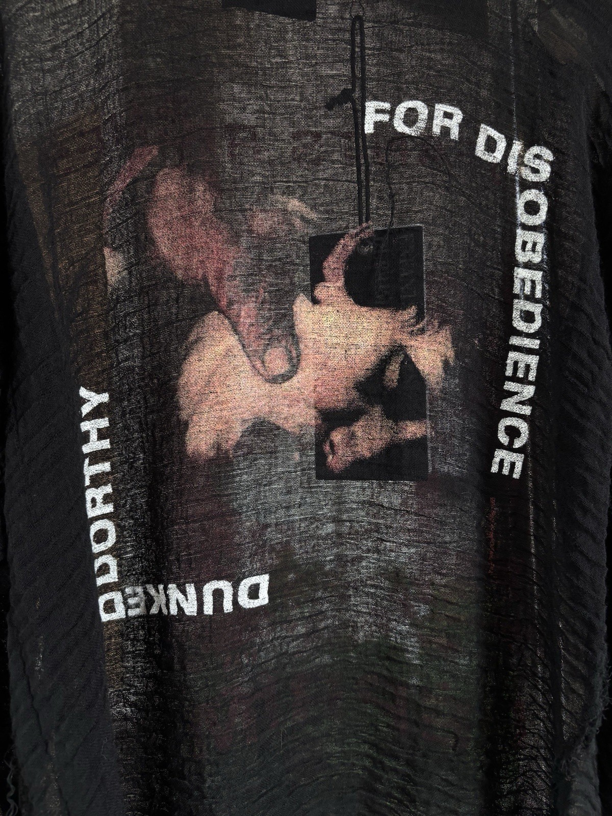Enfants Riches Deprimes Dorothy Dunkd Sheer Long Sleeve Shirt. Size Large.