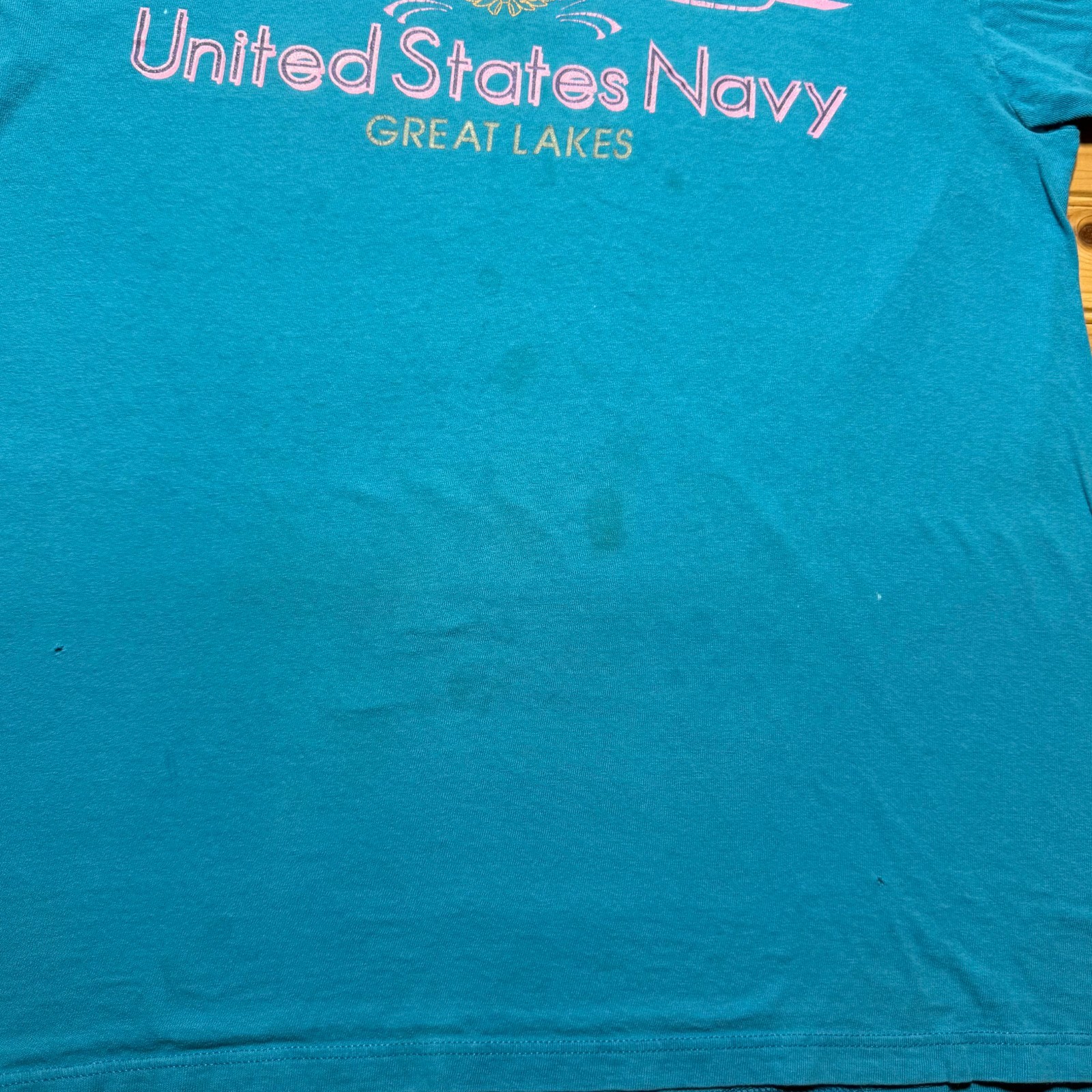 Vintage 90s United States Navy Military Base Great Lakes Graphic T-Shirt – Large