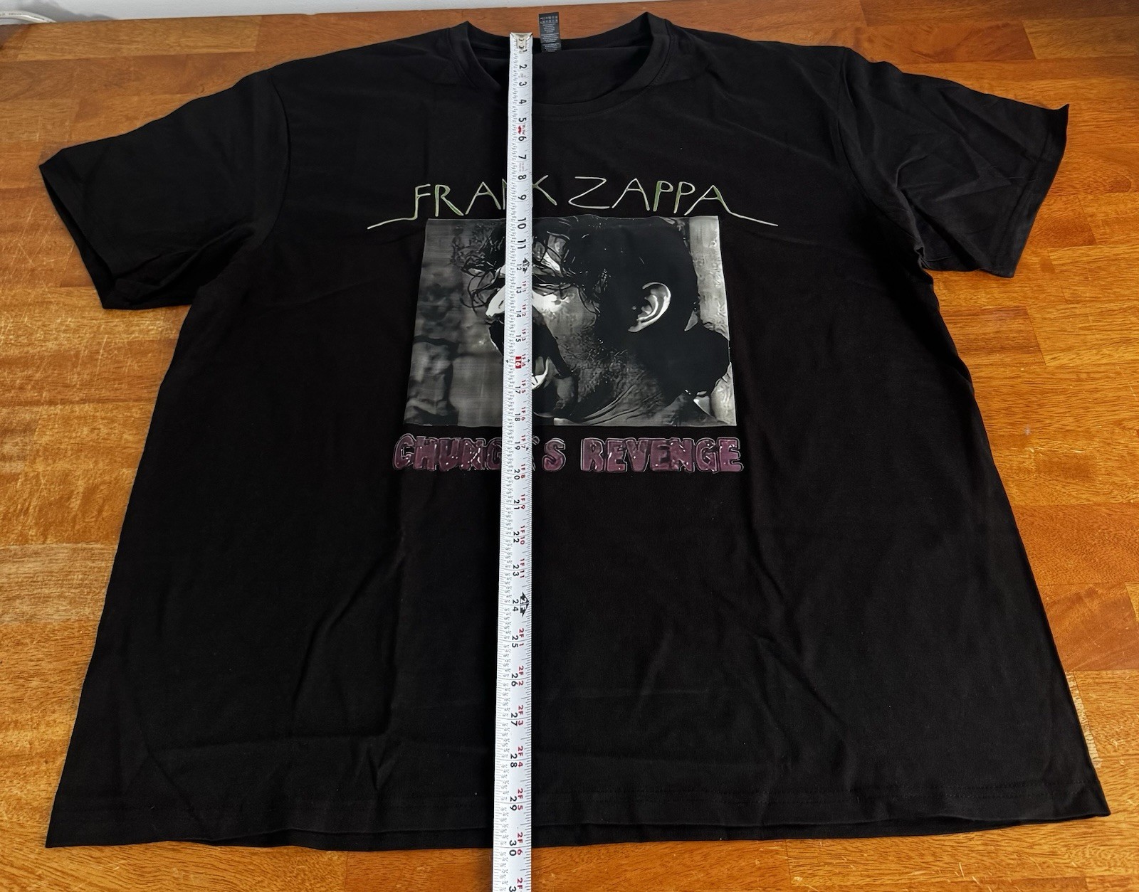 100% Cotton Men’s 2XL Black T-Shirt Rock Band Metal Style Graphic Music Zappa