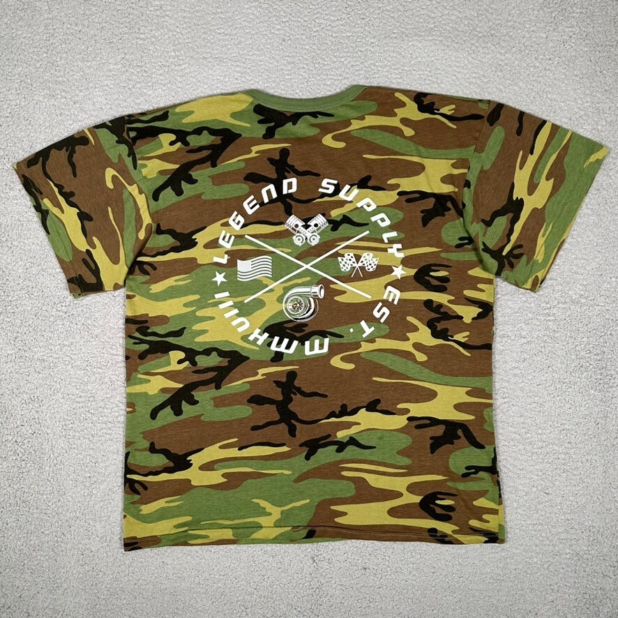 RothCO Shirt Mens XL Green Camo Graphic Tee Hunting Casual Preppy Logo