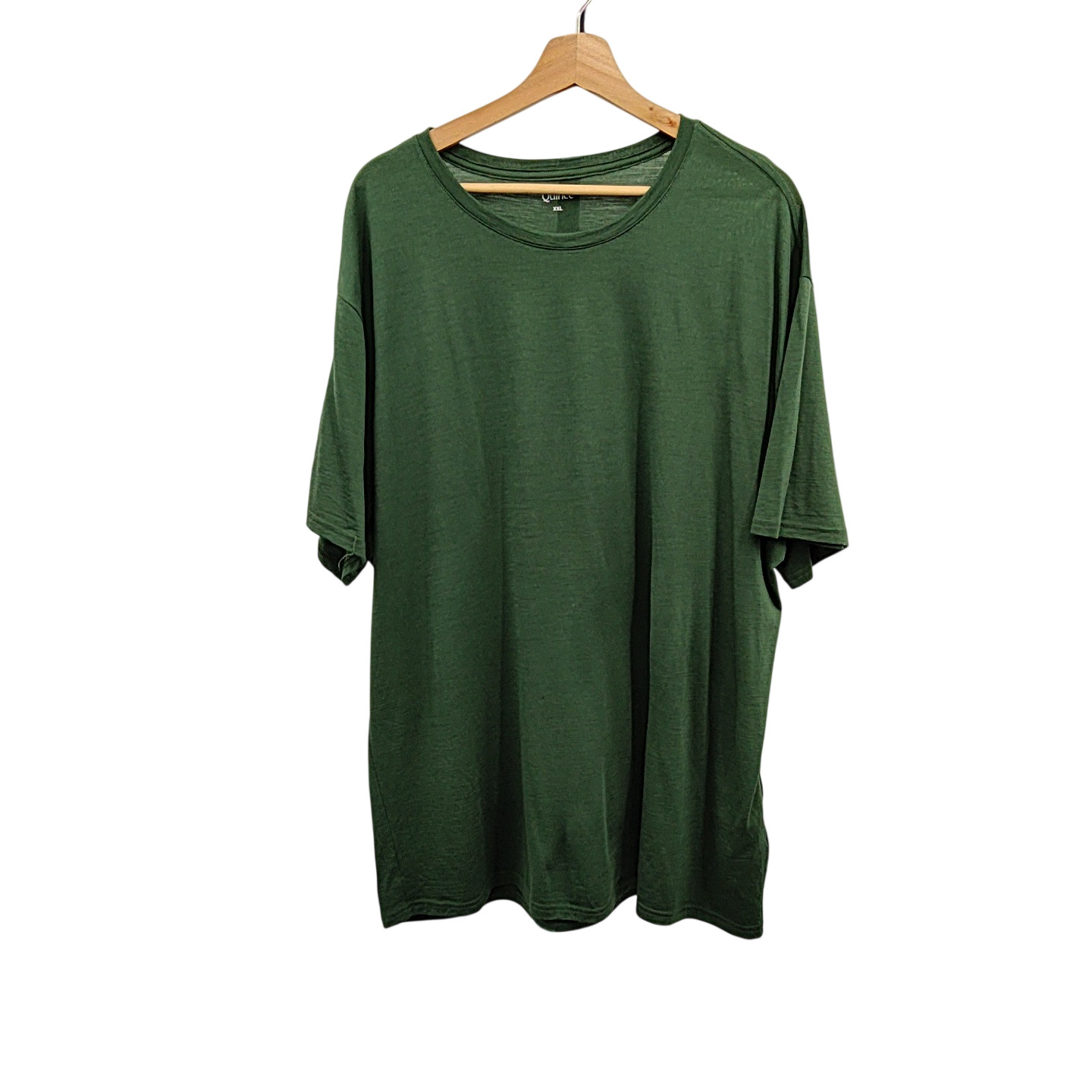 Quince Men 100% Merino Wool All-season Short Sleeve Base Layer Tee Green Xxl