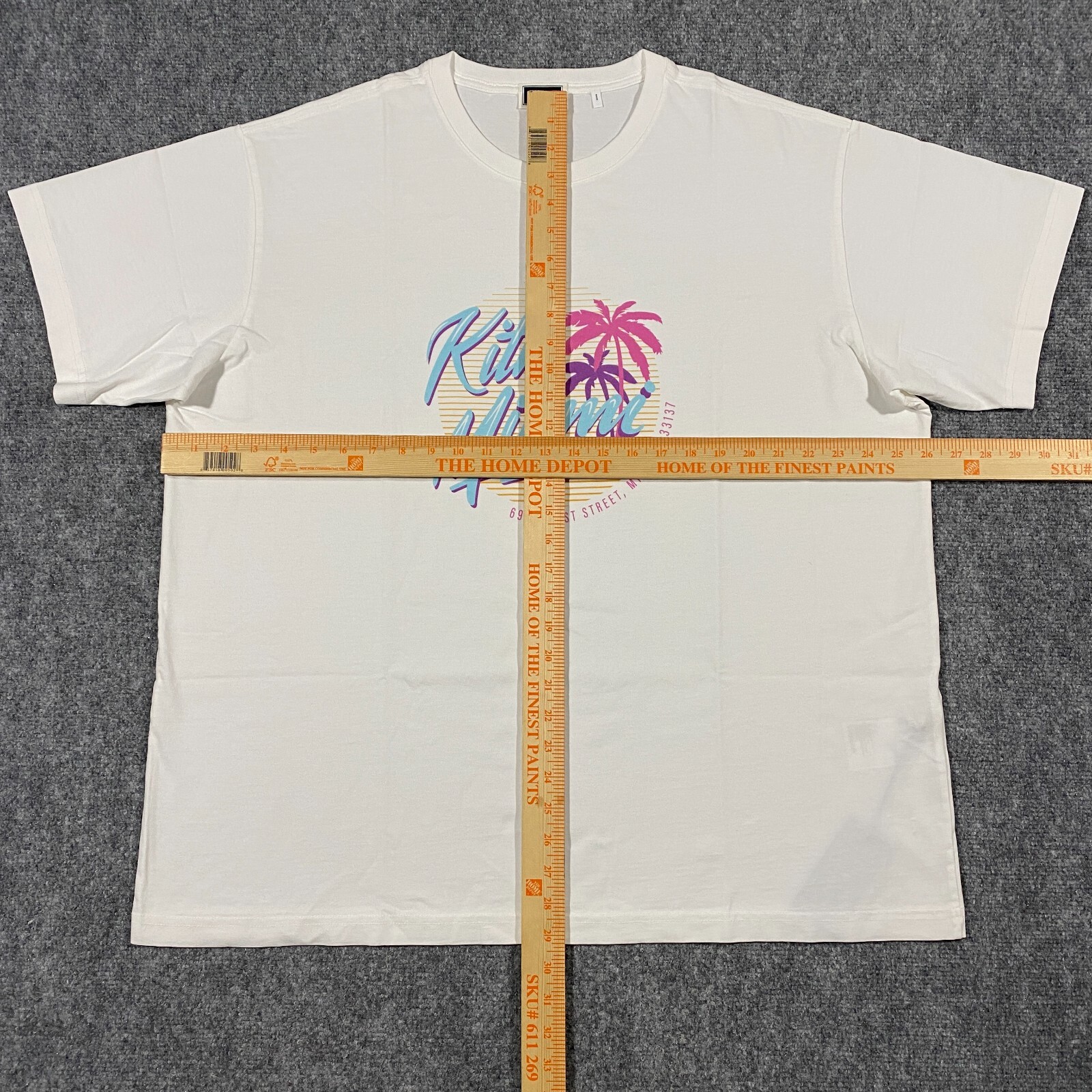 Kith Miami Design District Exclusive Neon Script Tee Shirt Adult XXL White Mens