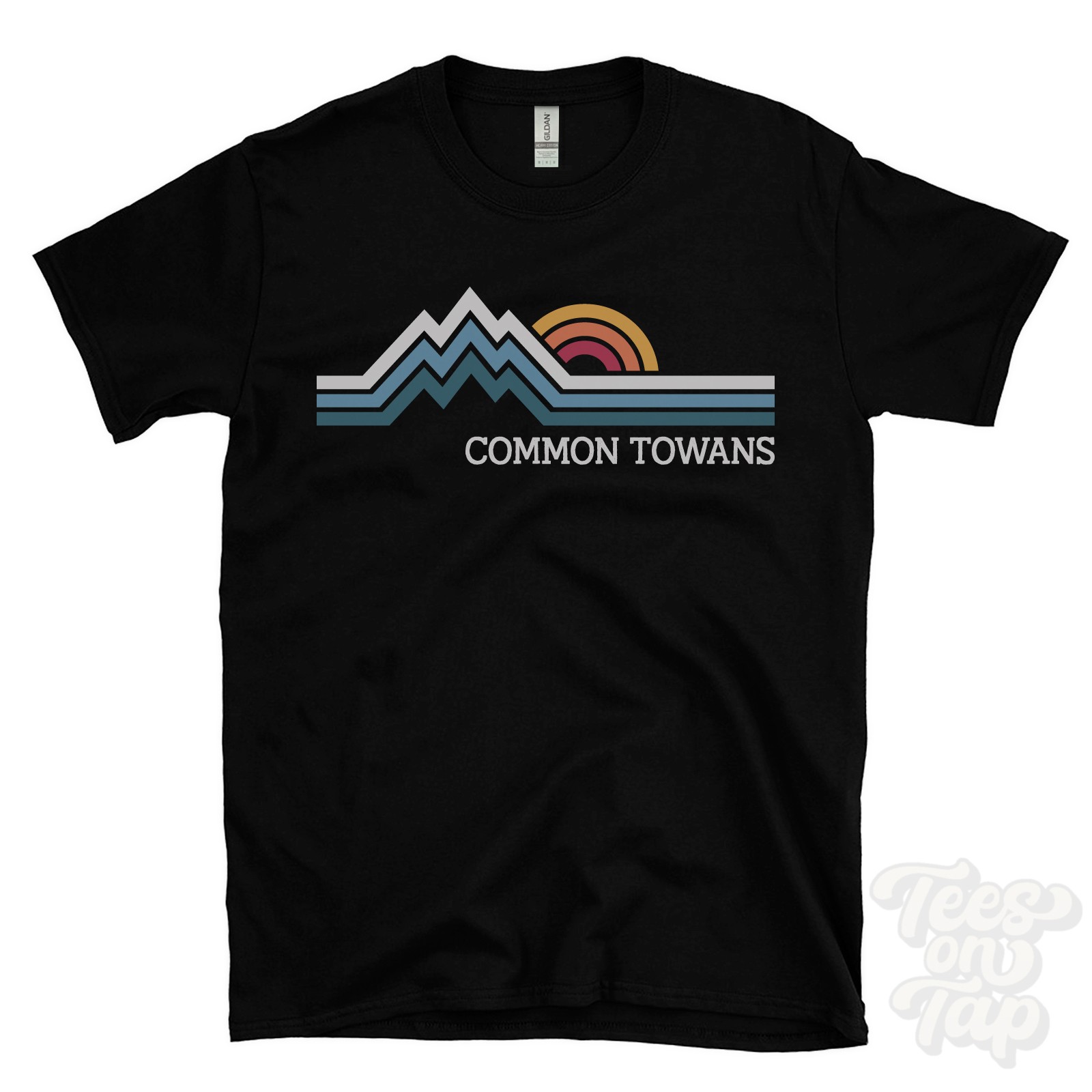 COMMON TOWANS RETRO LOGO PARODY T-SHIRT hayle cornwall england