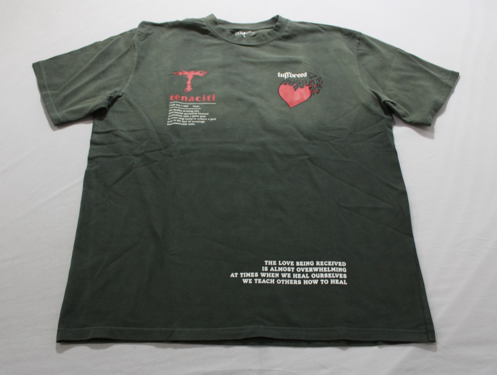 Tenaciti Unisex Adult Teach Others How To Heal Graphic T-Shirt CD4 Olivia Large