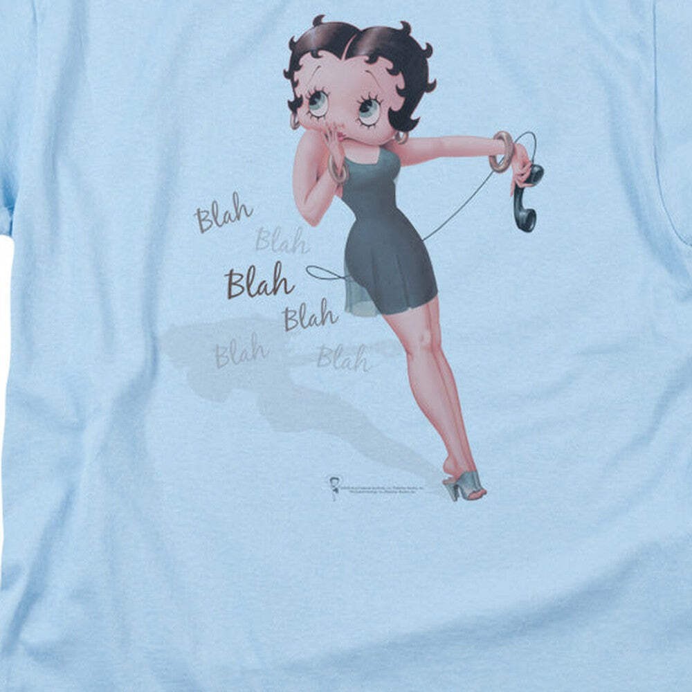 Betty Boop Blah Blah Blah Licensed Adult Unisex T-Shirt Regular Fit Tee SM-3X
