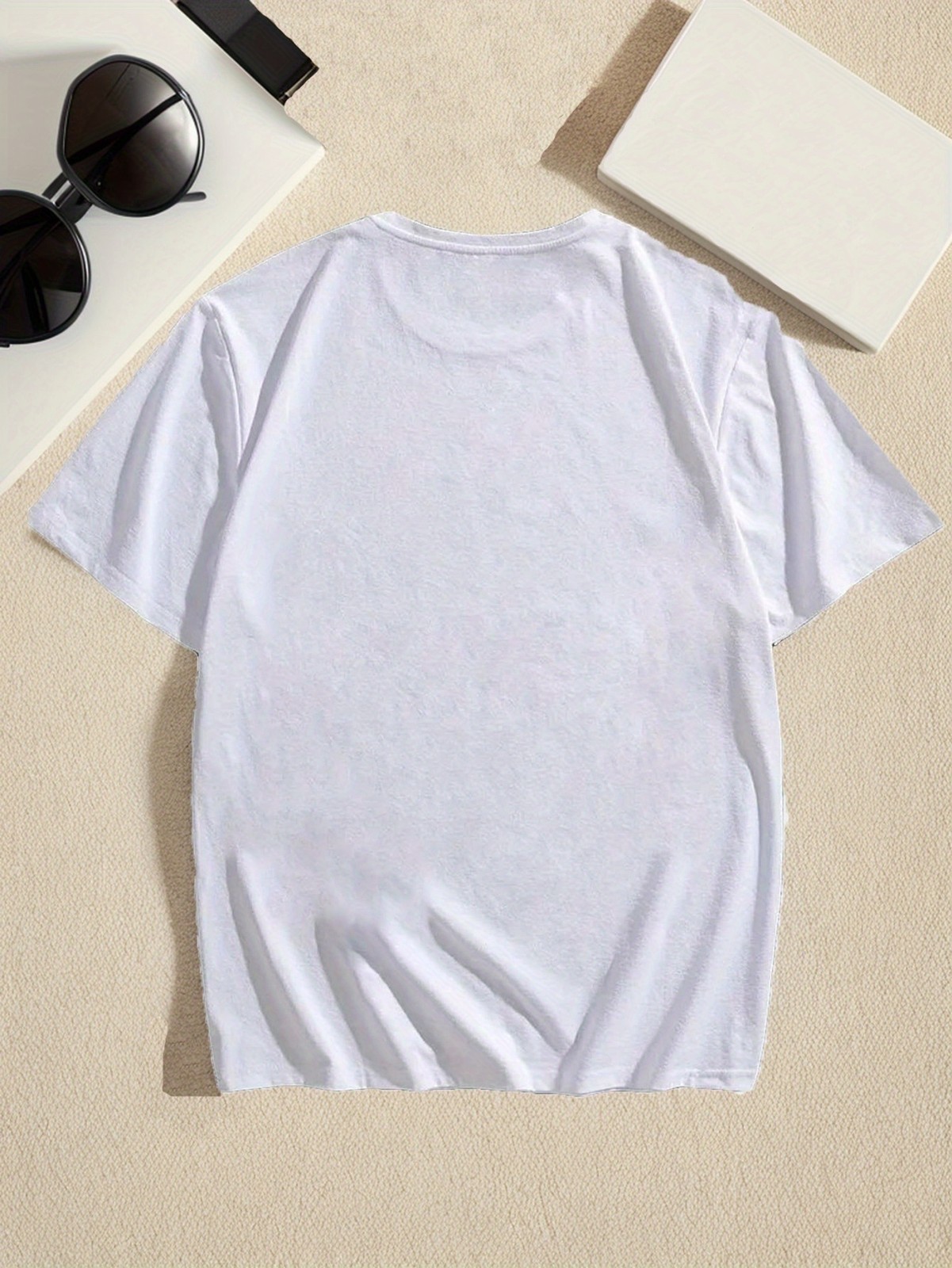 180g T-shirt Mens Casual Comfy Crew Neck – Soft Slight Stretch Polyester Fa