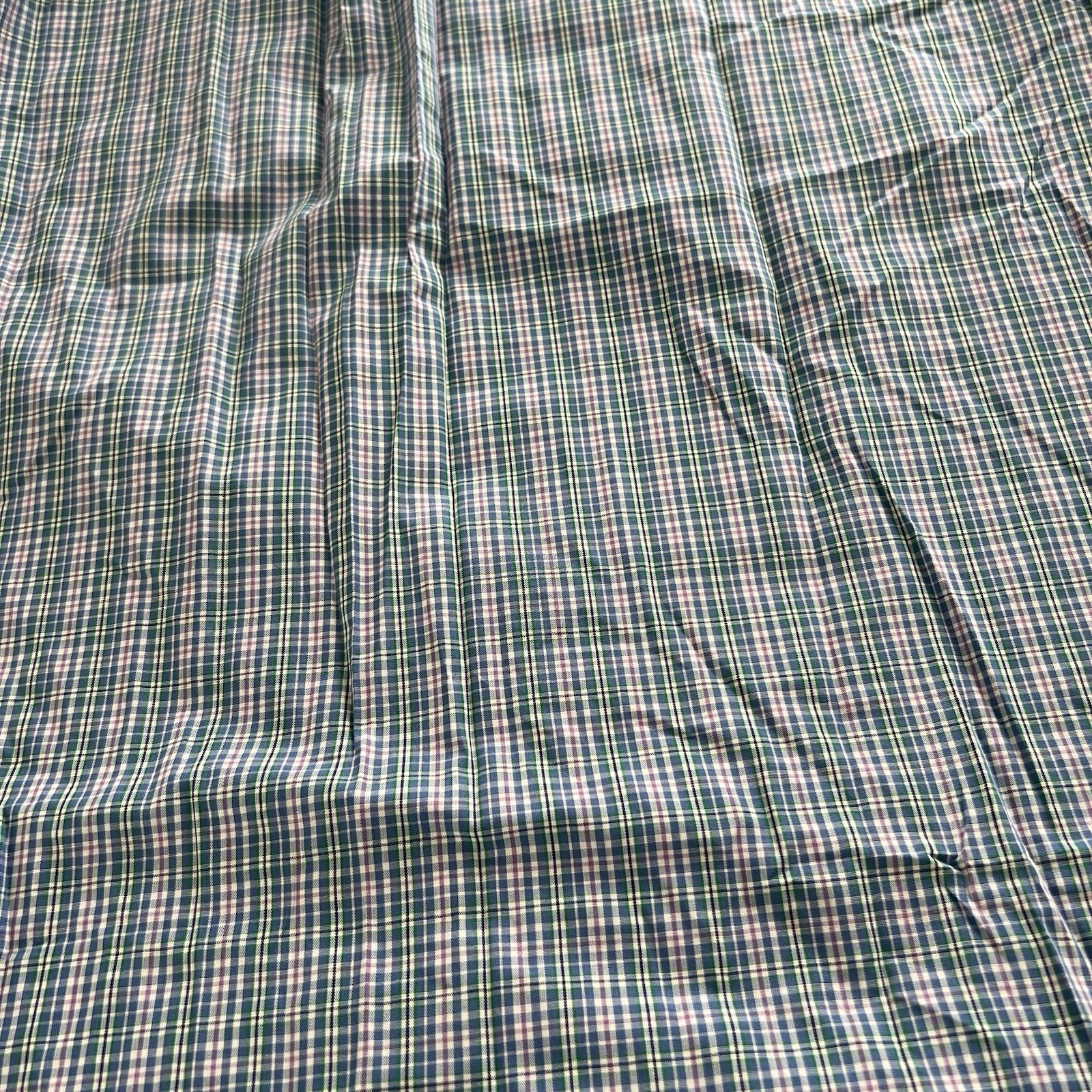 Stafford Travel Easy-Care Broadcloth Short Sleeve Plaid Shirt Size 16.5