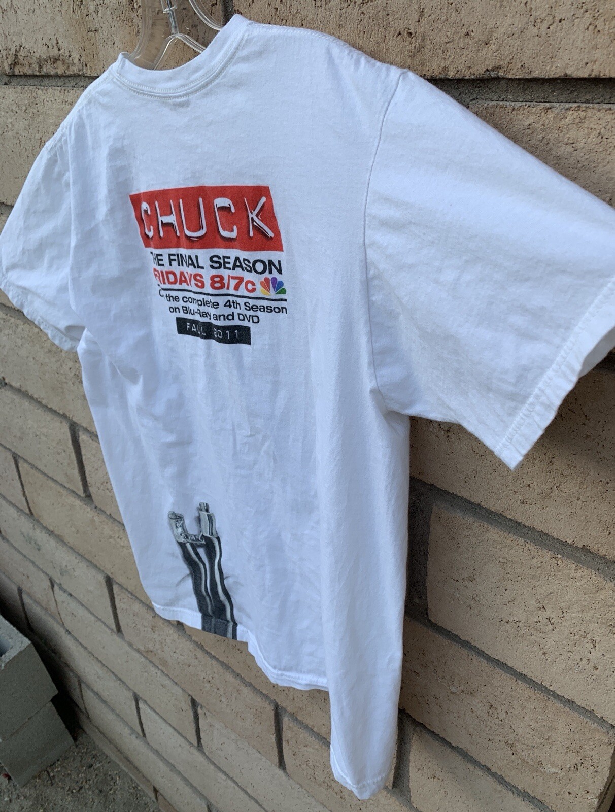 Chuck The Final Season Fall 2011 T Shirt Graphic Tee TV Television Show Size L