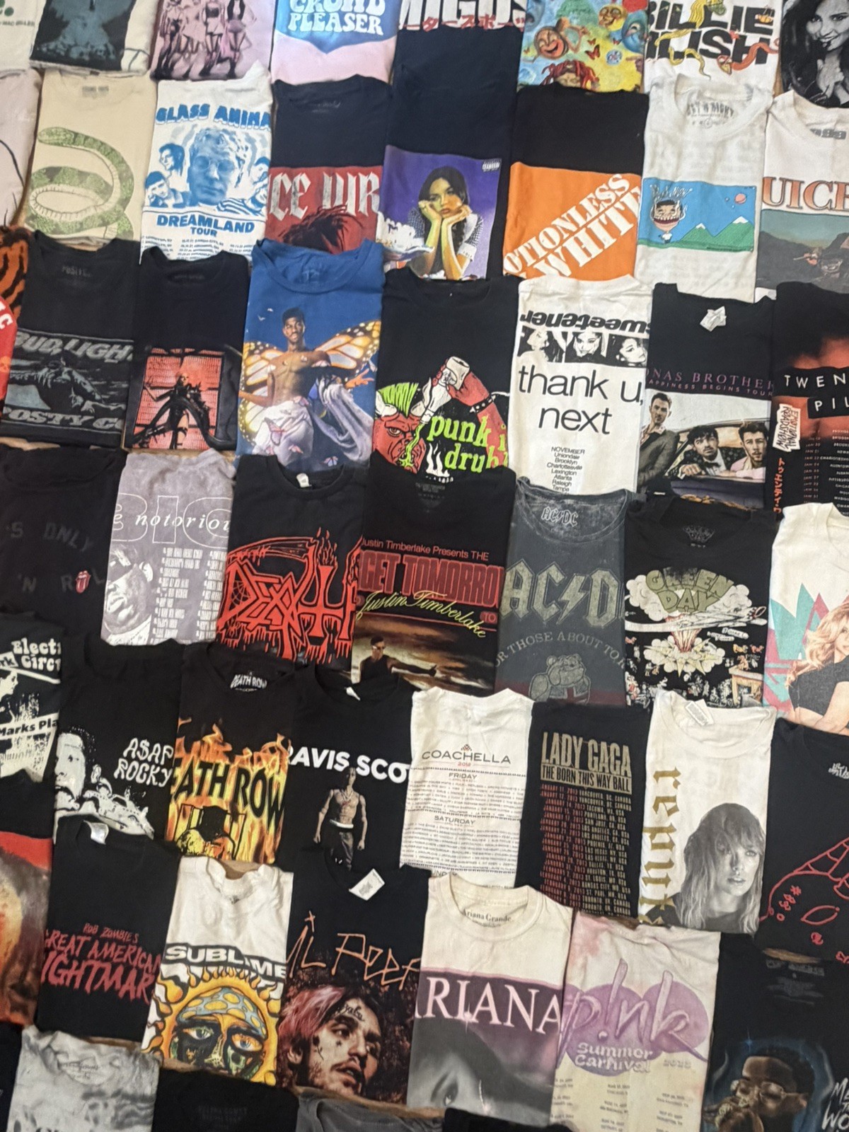 Vintage Bands Shirt Men Lot 101 Tour Concert Rock Rap Pop Music Wholesale Bundle