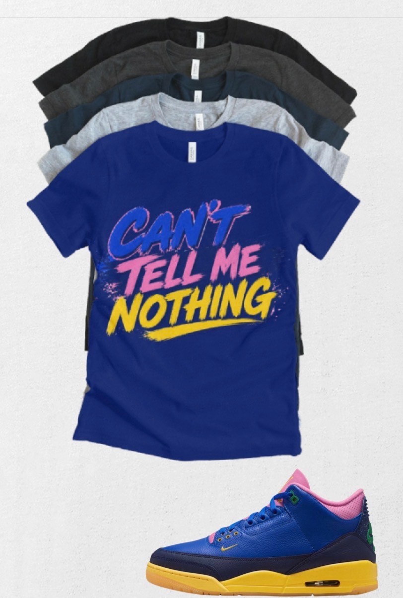 Shirt to match Jordan 3 OG Retro x Jordan 3 SP “Brazil” Can’t Tell Matching Tee