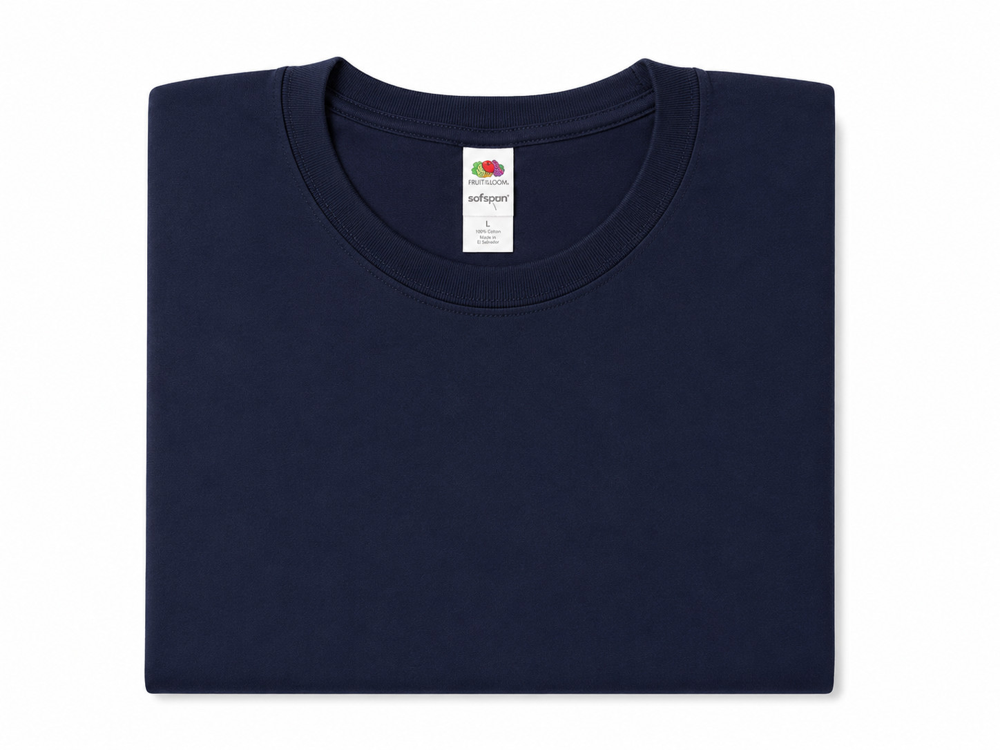 Fruit of the Loom 5-Pack T-Shirts Size L – 2 black, 2 navy, 1 red