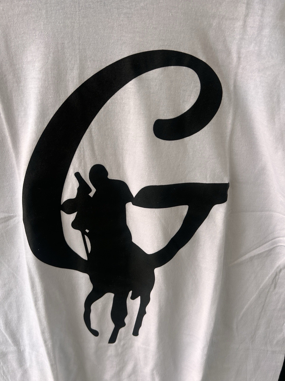 Gildan White /black Tee Shirt Men’s Size Medium #248