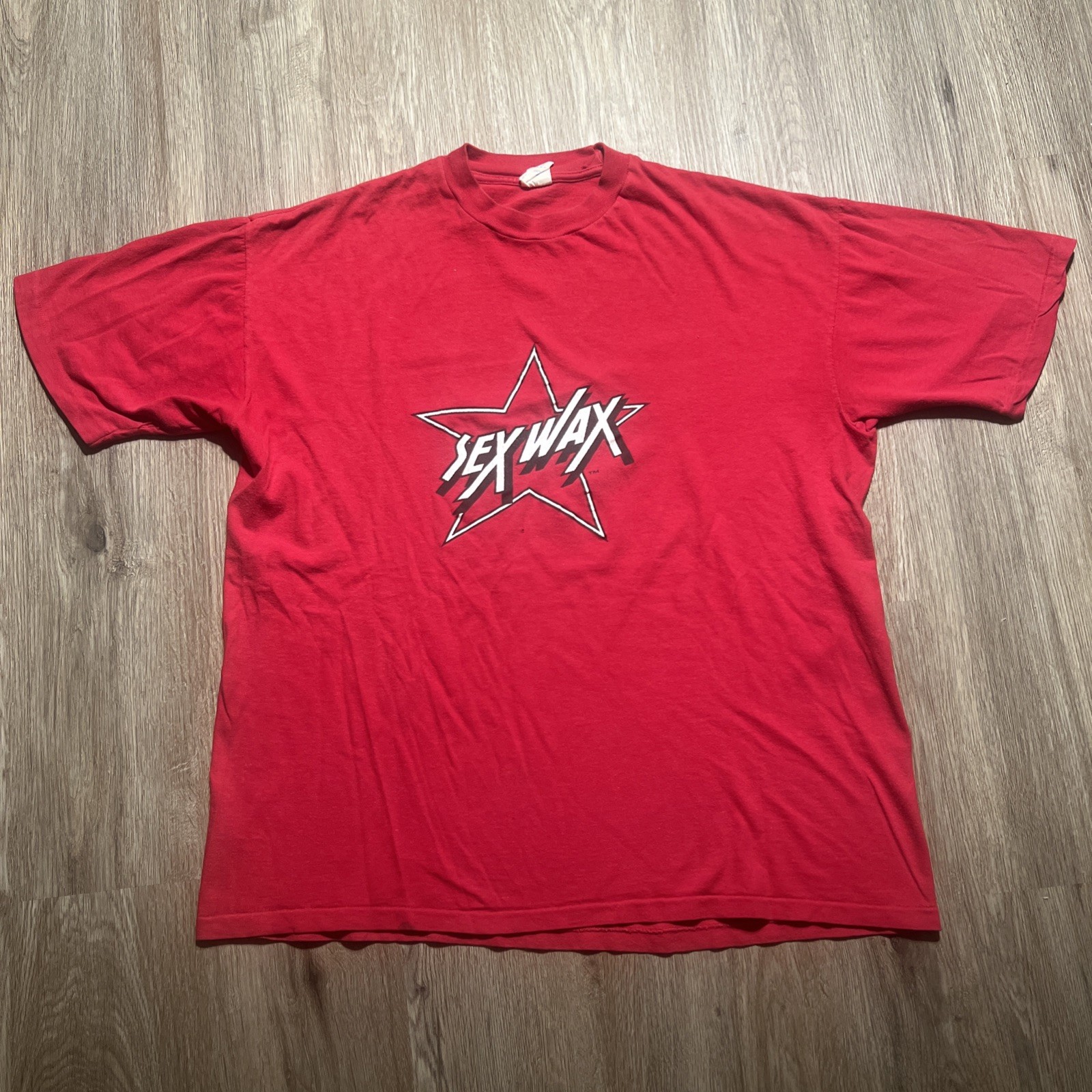 Vintage Sex Wax Tshirt Early 80s Red Large Two Sided Surfing Surf Culture Punk