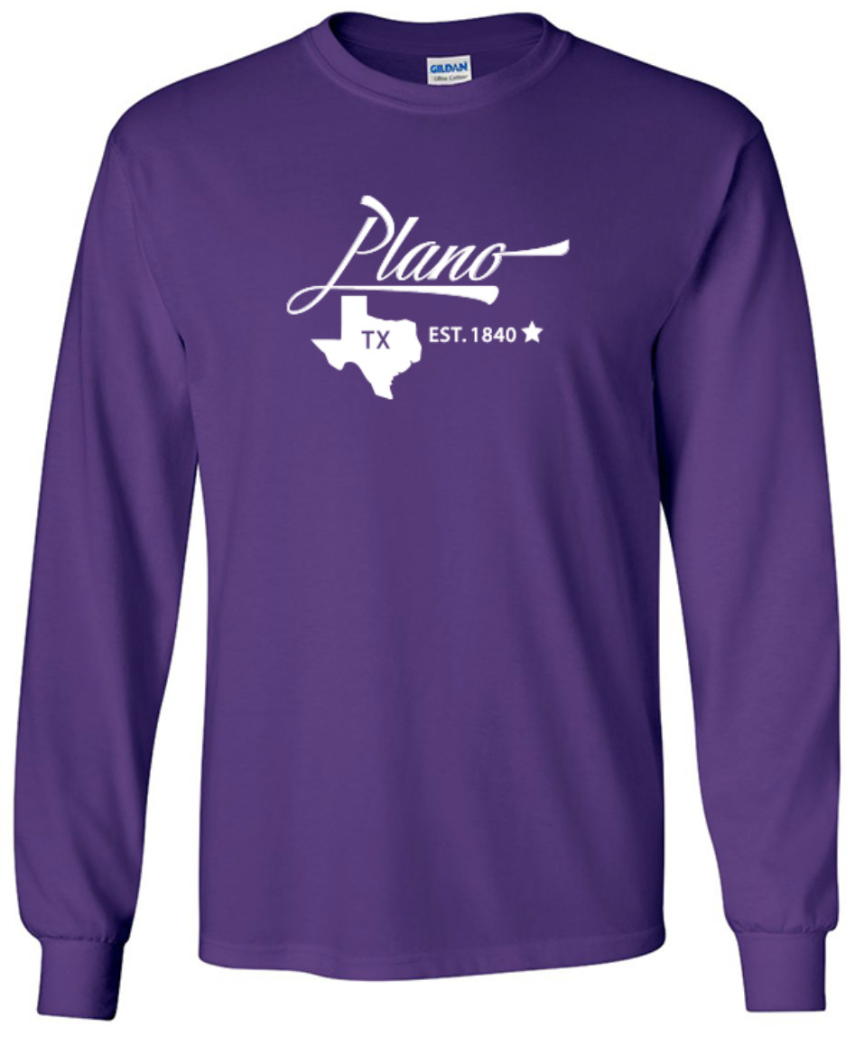 Plano Texas State T-Shirt Long Sleeve Graphic Tees Unisex Apparel Design