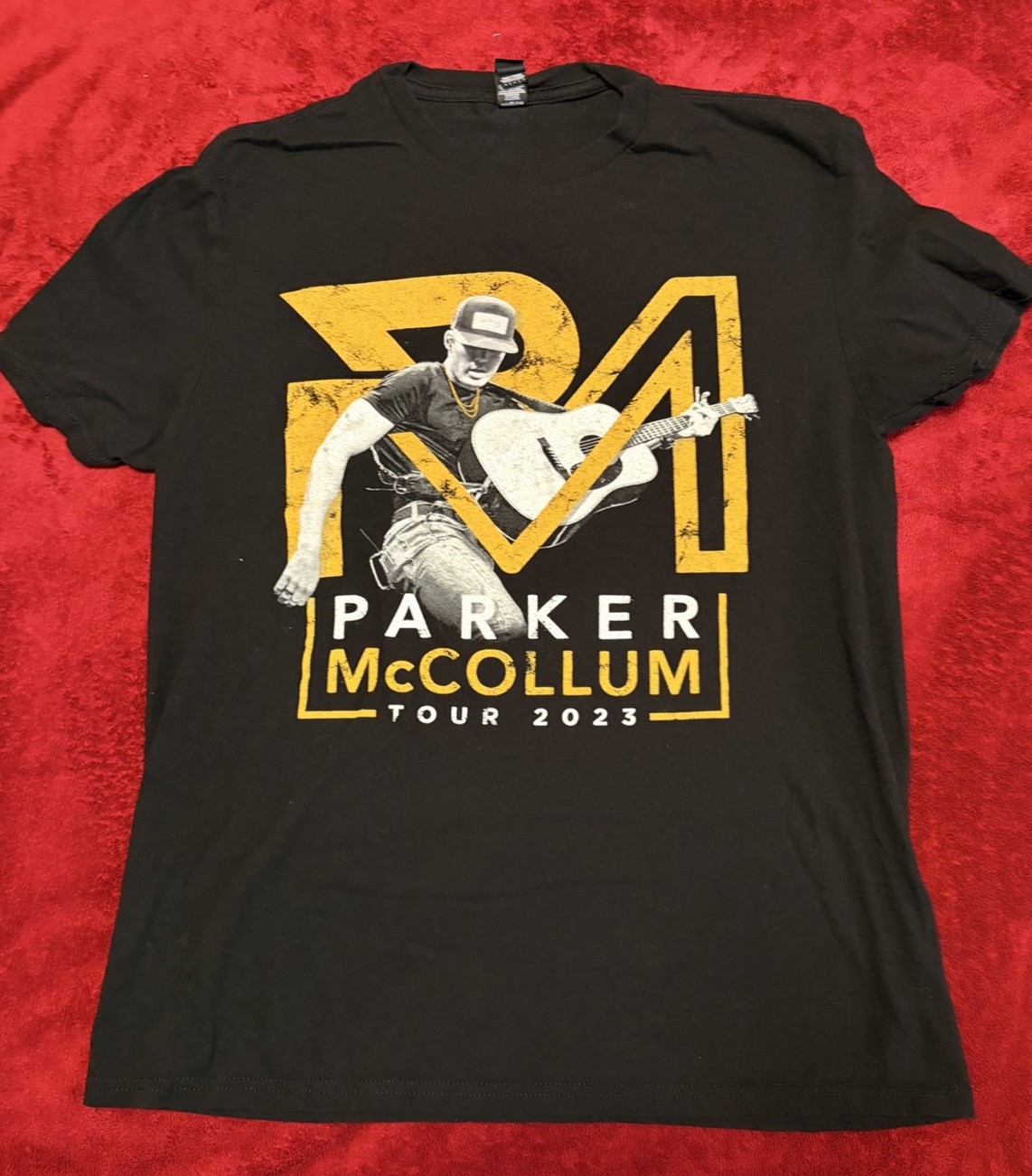 District Parker McCollum Concert Tour 2023 Merch Black Men’s T-Shirt Size M