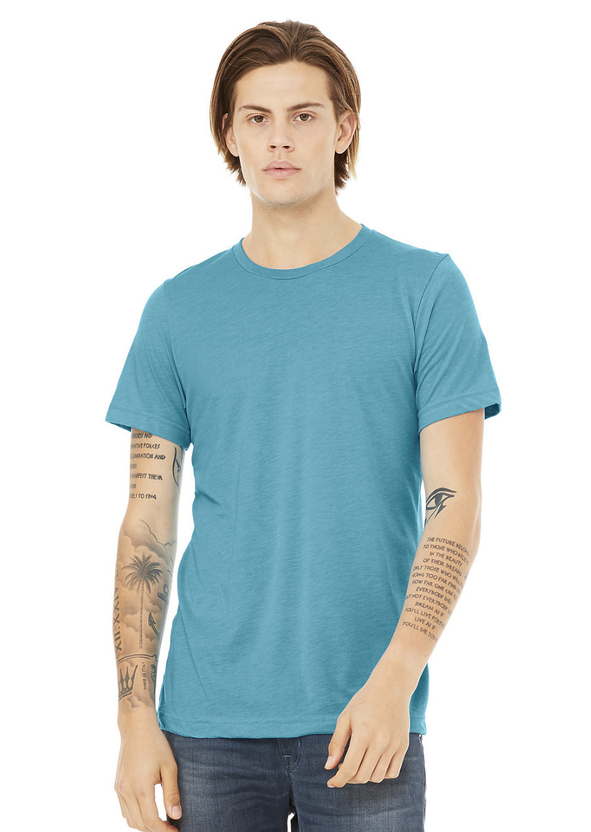 Bella + Canvas Unisex Triblend Short Sleeve Crew Neck T-Shirt BELOW WHOLESALE!