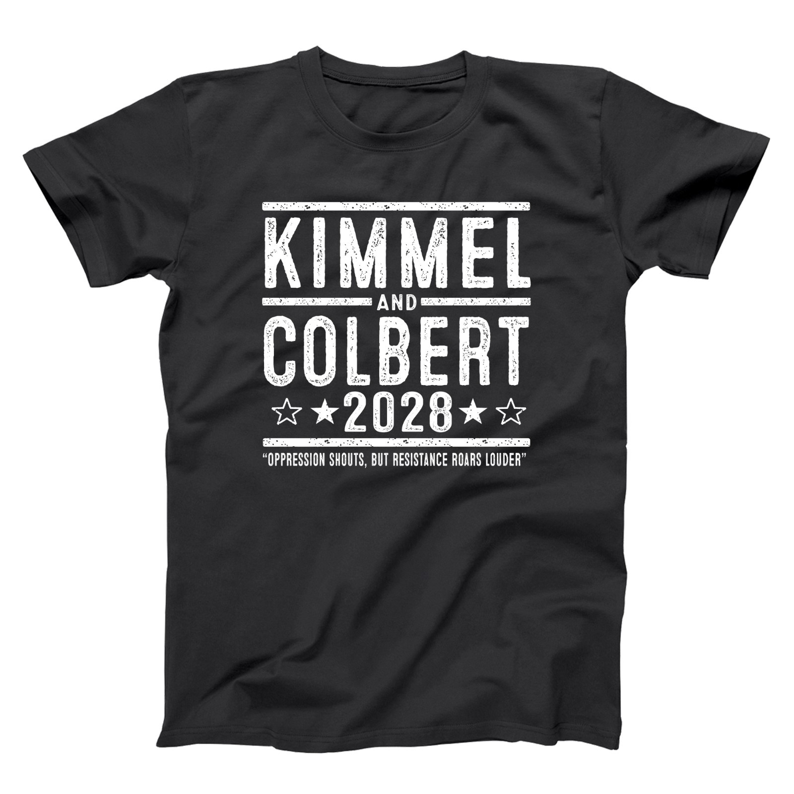 Kimmel and Colbert 2028 Election Campaign Dream Liberal Duo Xs-5x Unisex Tshirt