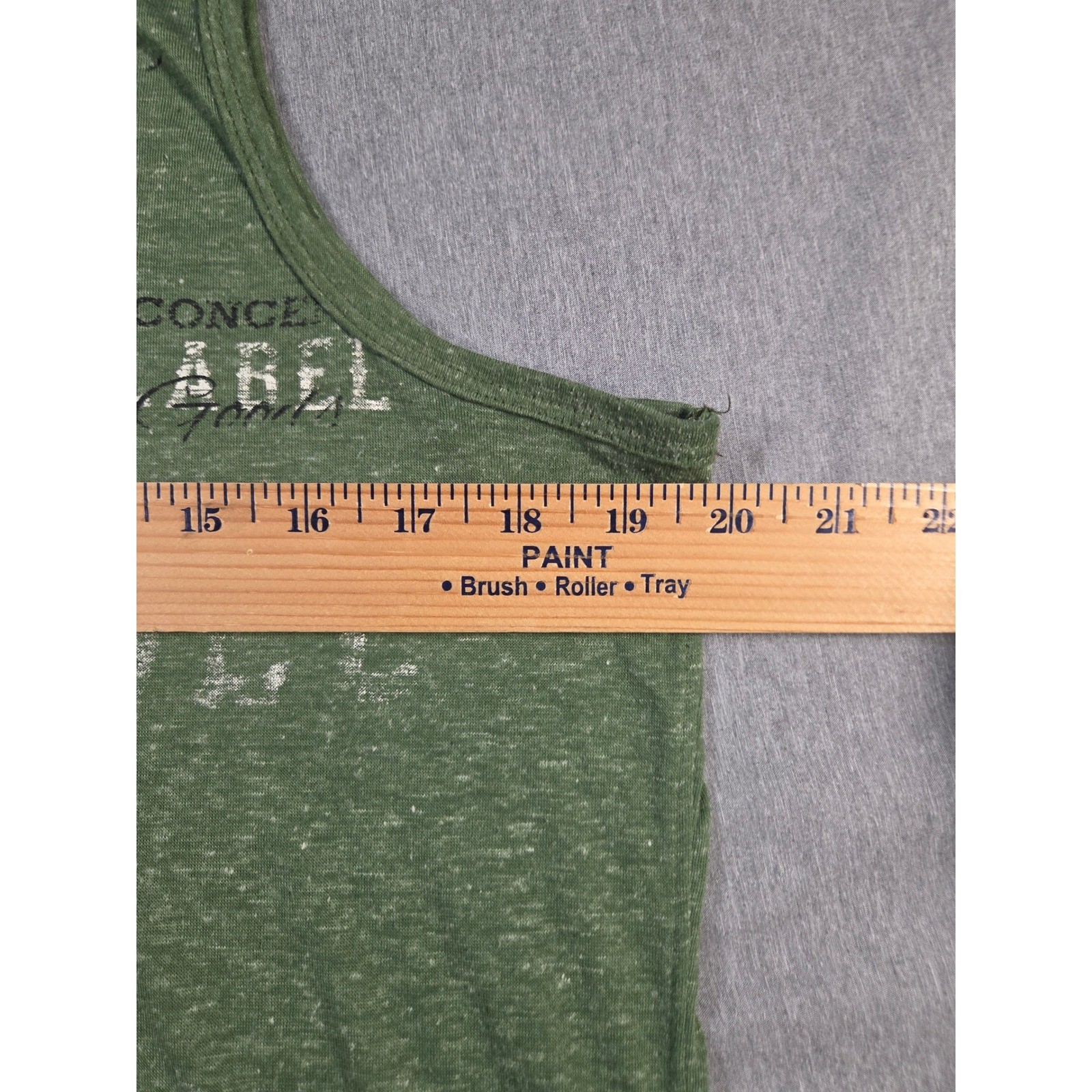 Buffalo David Bitton Mens Graphic Muscle Tank Top Green Linen Blend Large