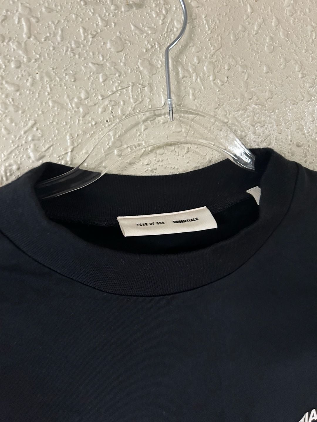 Fear of God Essentials Classic Short Sleeve Crewneck T-Shirt in Jet Black