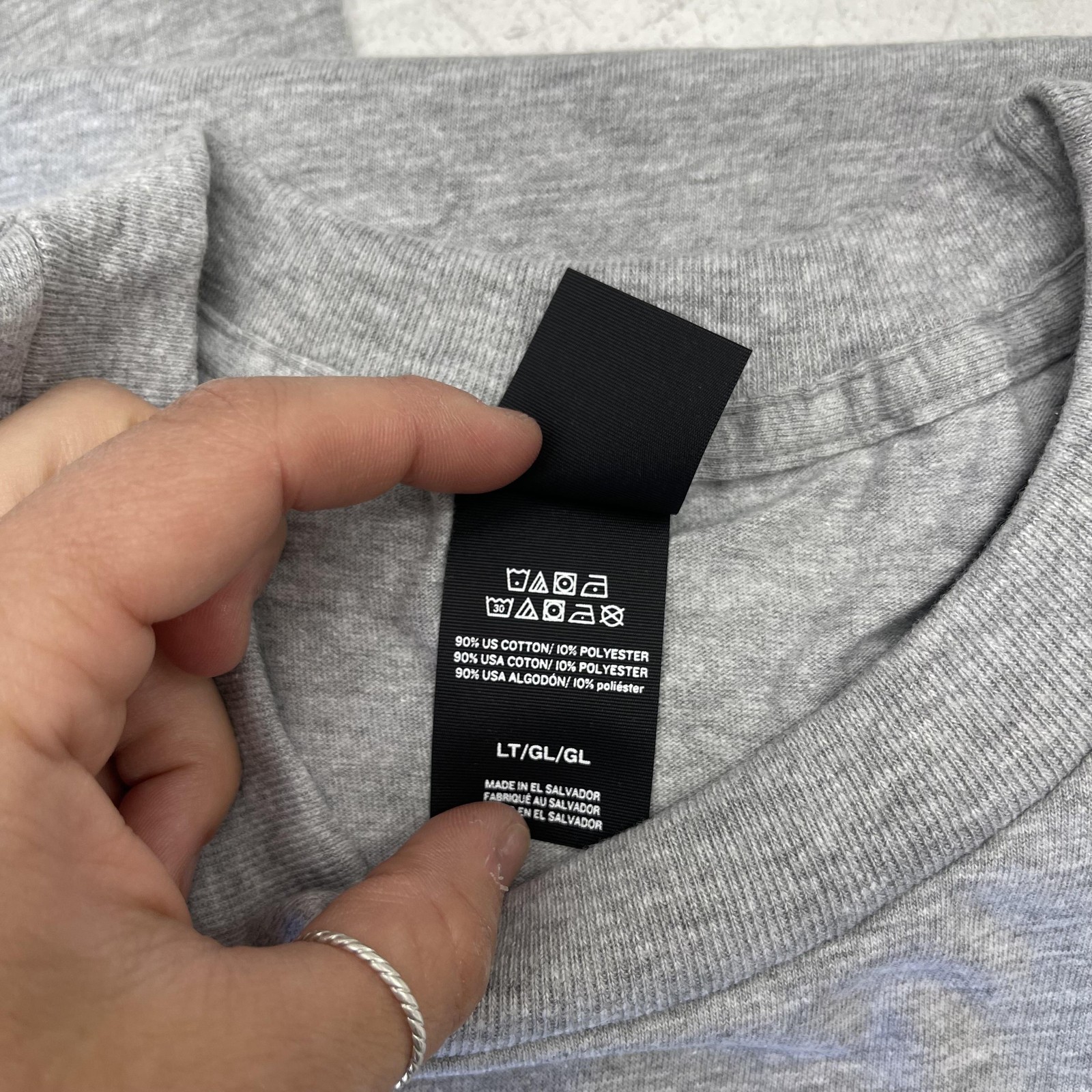 Hanes Shirt Mens LT Gray Beefy-T Big & Tall Crewneck Tee Cotton Blend 2 Pack
