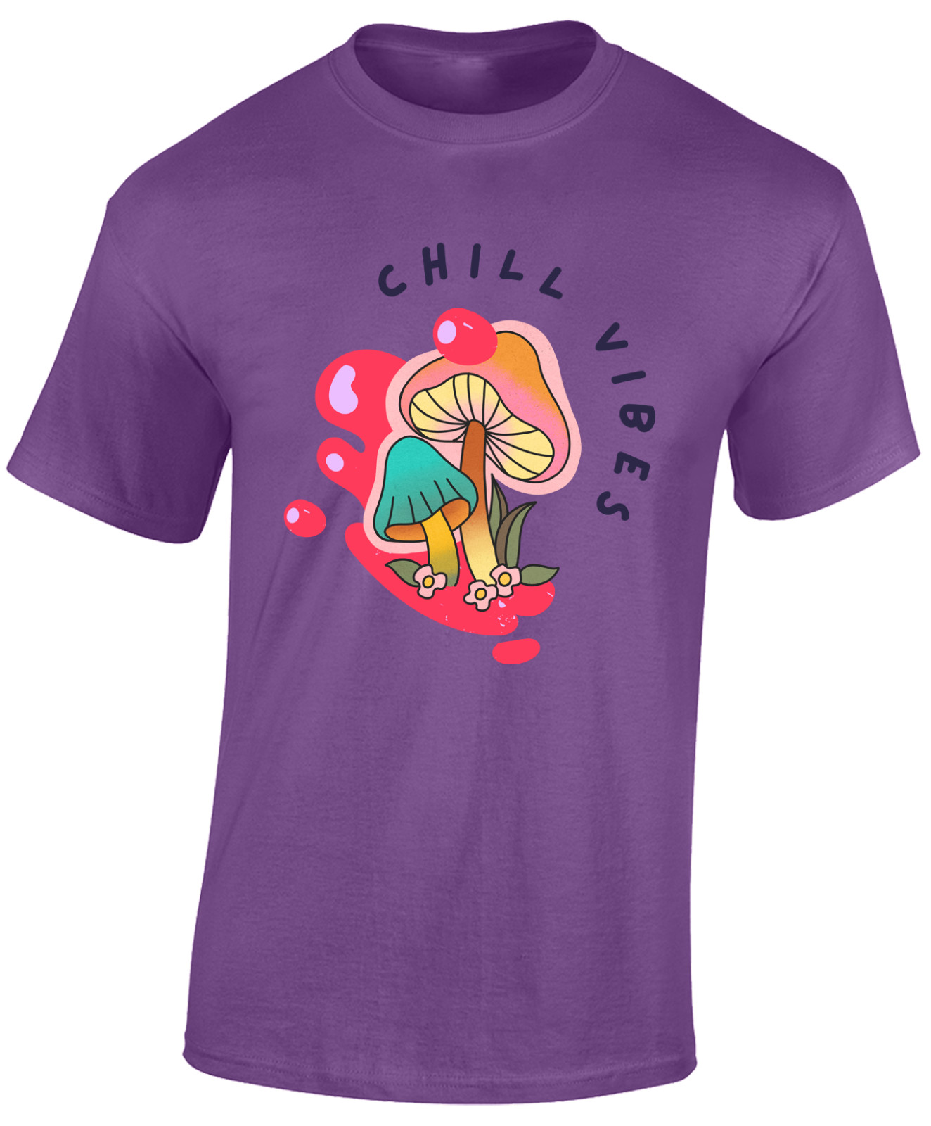 CHILL VIBES MENS T SHIRT FUNNY SUMMER HOLIDAY CLOTHING CASUAL NICE TOP