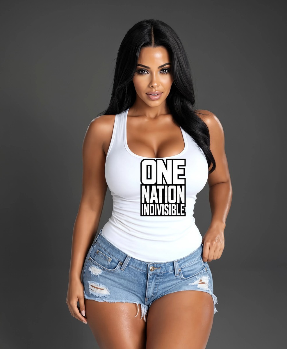 One Nation Indivisible USA Flag Unity Tank Top Unisex Made in USA