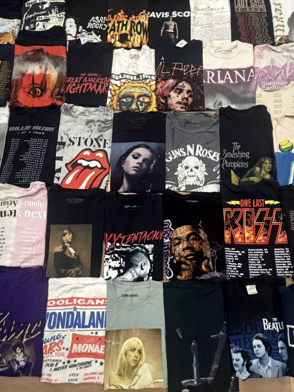 Vintage Bands Shirt Men Lot 101 Tour Concert Rock Rap Pop Music Wholesale Bundle