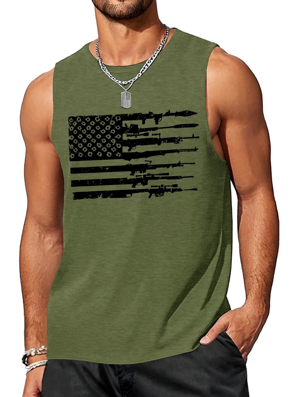 July 4 American Flag Shirts Men 250th Patriotic Independence Day Sleeveless T…
