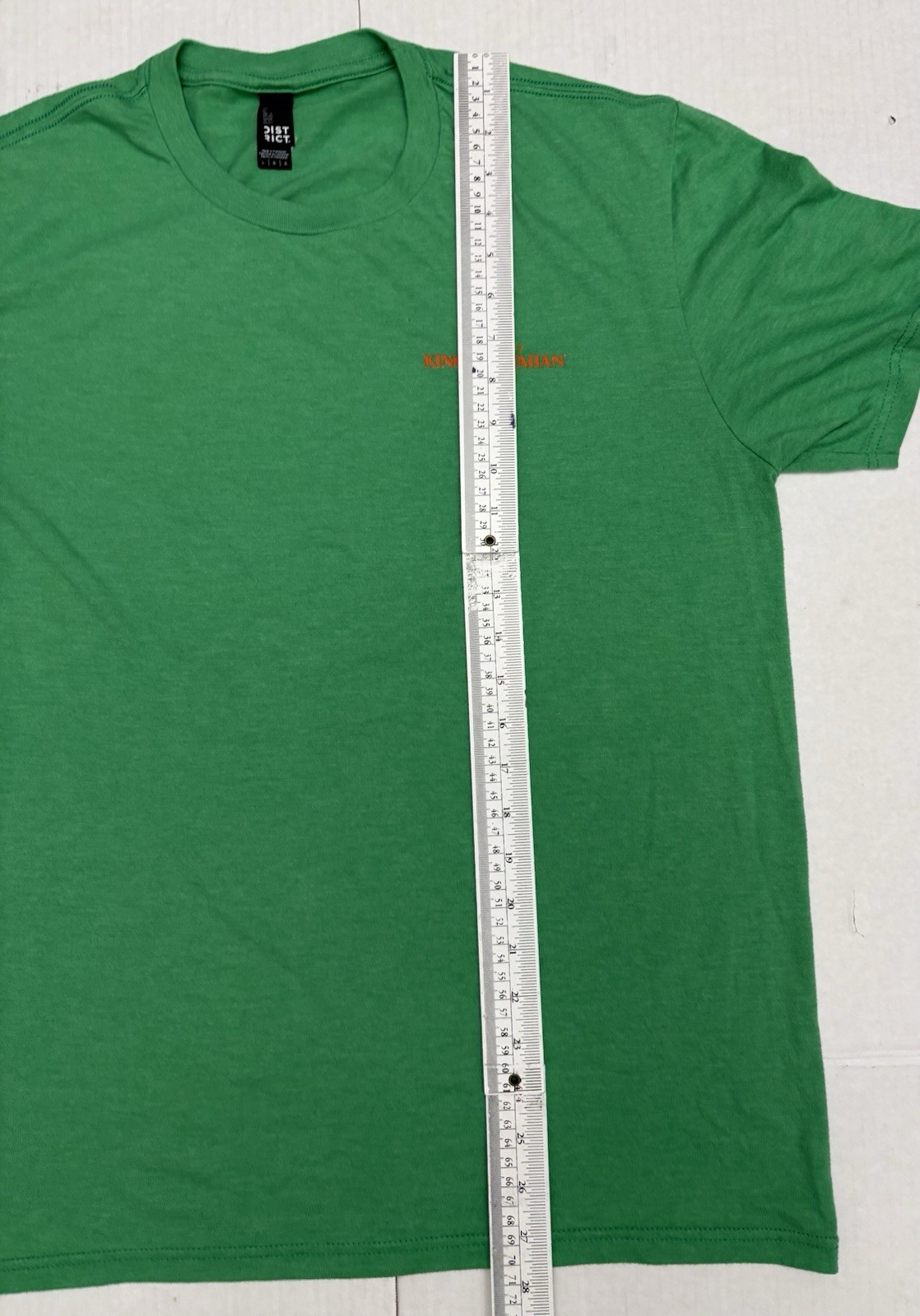 District Perfect Tri Kings Hawaiian Green Tee L Vaccinated For My Ohana Shirt