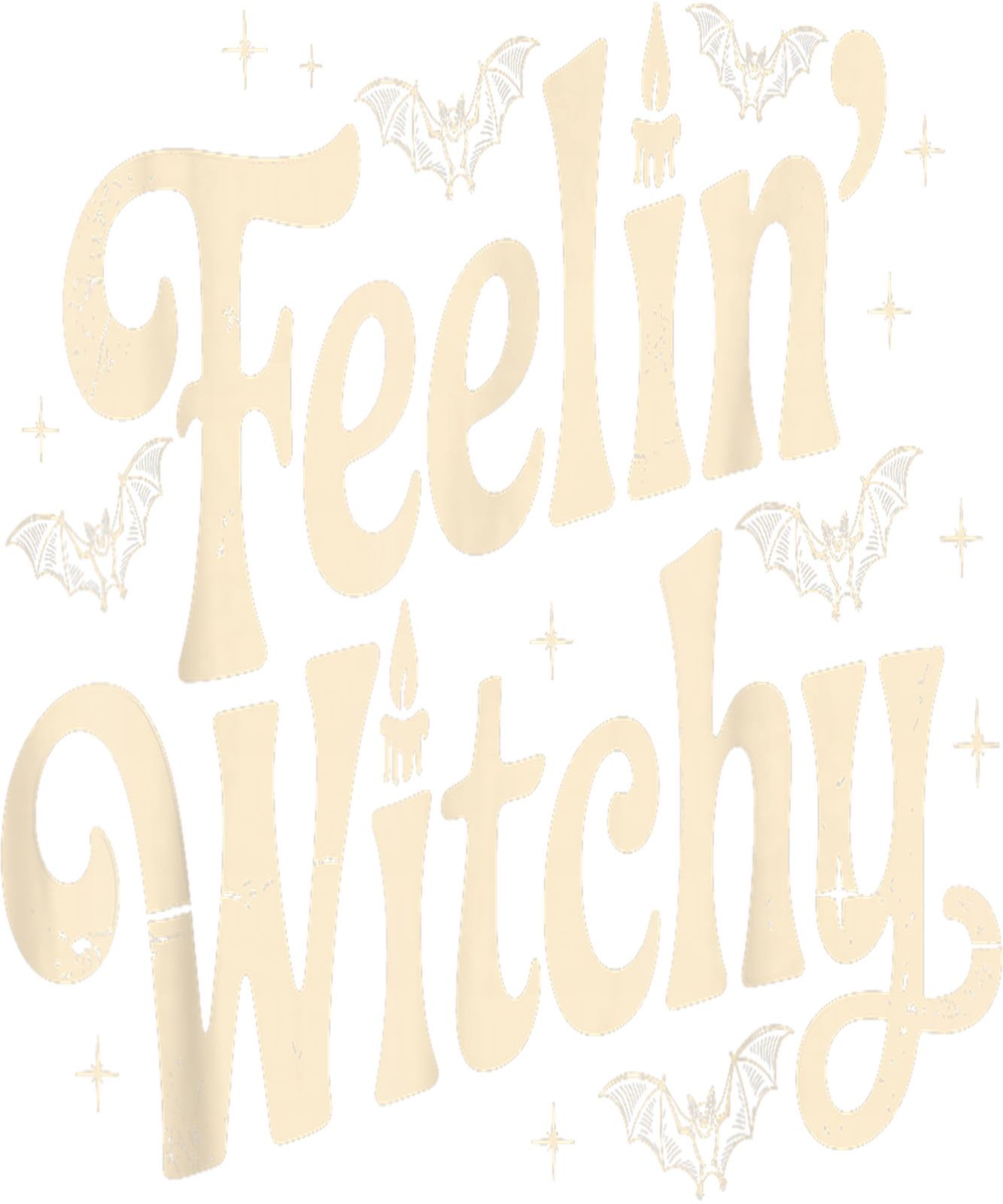 Unisex Feelin Witchy Funny Vintage Halloween Costume Graphic Tee Spooky Party