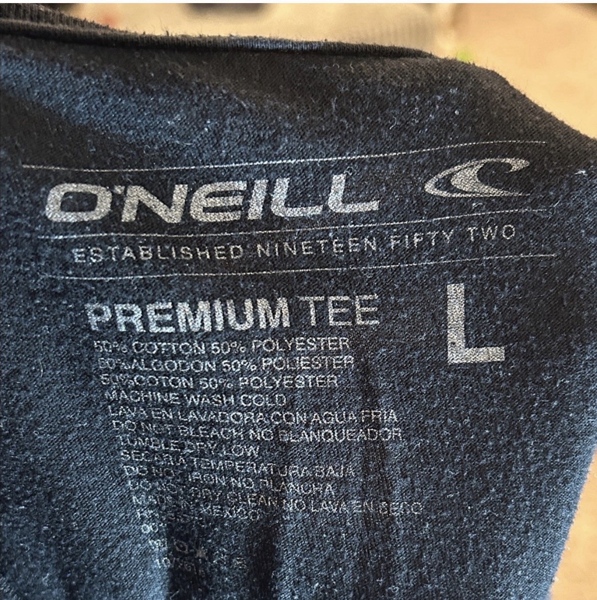 O’Neill Premium Tee Men’s Black Graphic Logo Crew Neck Short Sleeve T-Shirt L