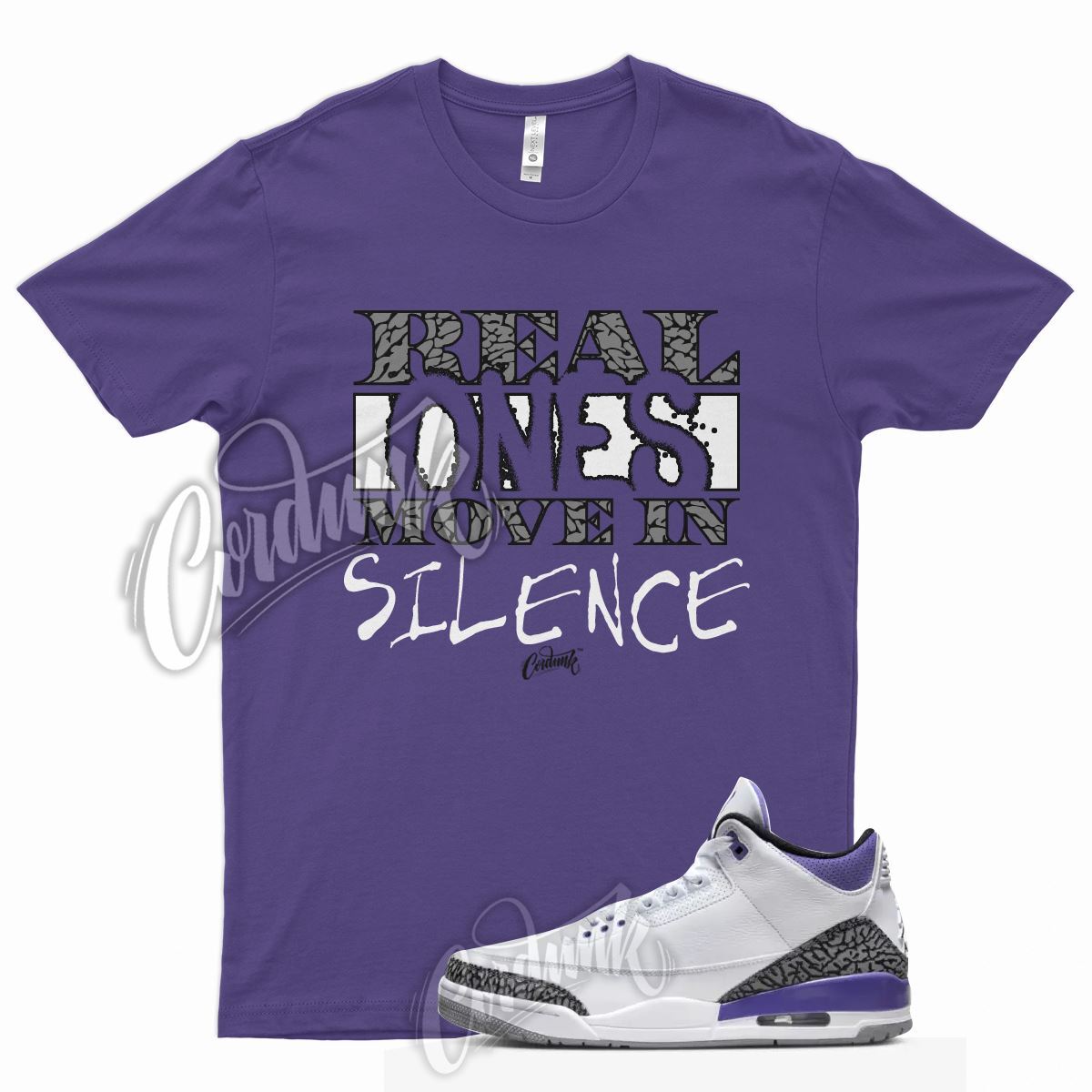 R1 T Shirt for J1 3 Dark Iris Varsity Court Purple Cement Grey Elephant 13 1